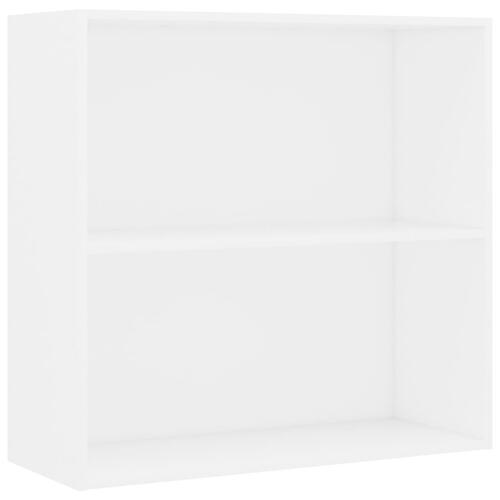 Bogreol 80x30x76,5 cm konstrueret træ hvid