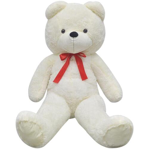 Blød plysbamse XXL 160 cm hvid