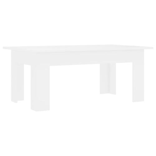 Sofabord 100x60x42 cm konstrueret træ hvid