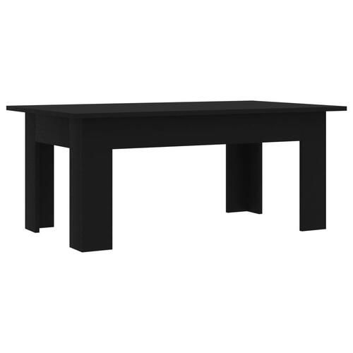 Sofabord 100x60x42 cm konstrueret træ sort