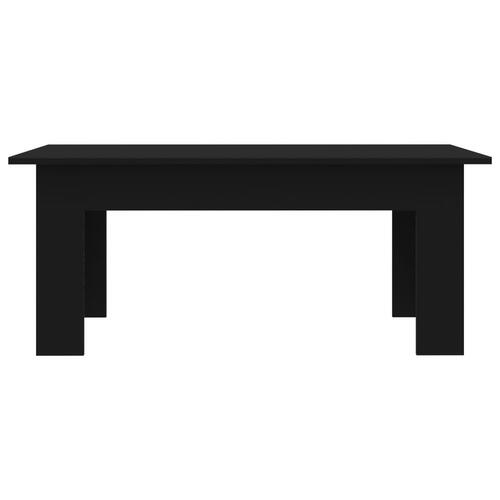 Sofabord 100x60x42 cm konstrueret træ sort