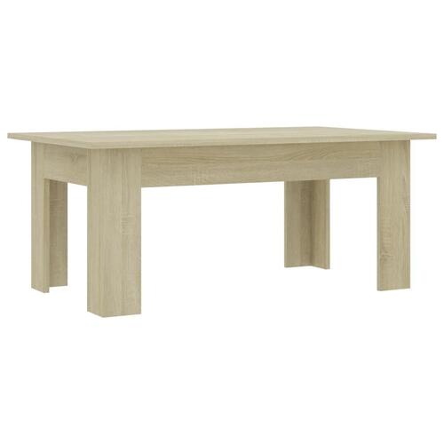 Sofabord 100x60x42 cm konstrueret træ sonoma-eg
