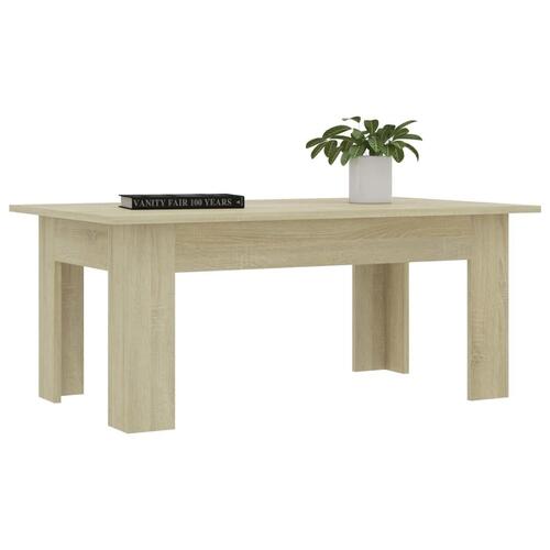 Sofabord 100x60x42 cm konstrueret træ sonoma-eg