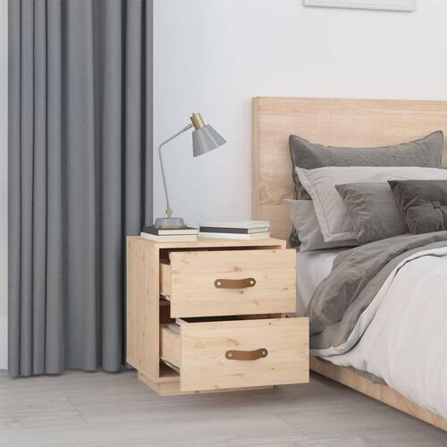 Sengeborde 2 stk. 40x34x45 cm massivt fyrretræ