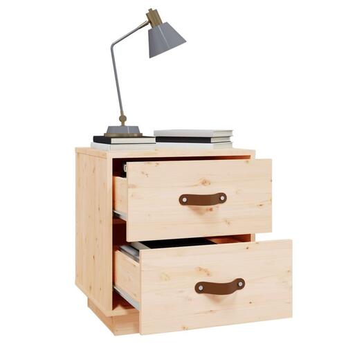 Sengeborde 2 stk. 40x34x45 cm massivt fyrretræ