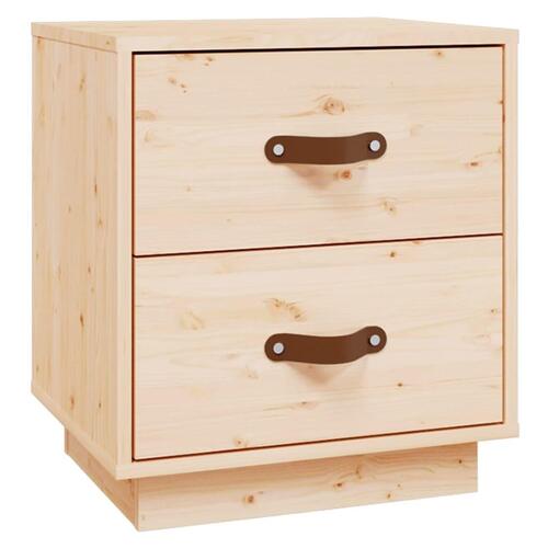 Sengeborde 2 stk. 40x34x45 cm massivt fyrretræ