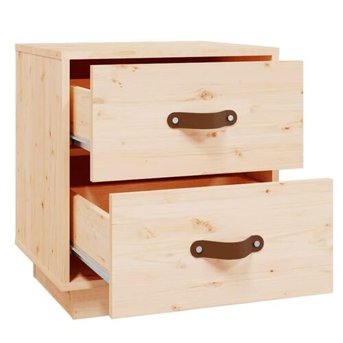 Sengeborde 2 stk. 40x34x45 cm massivt fyrretræ