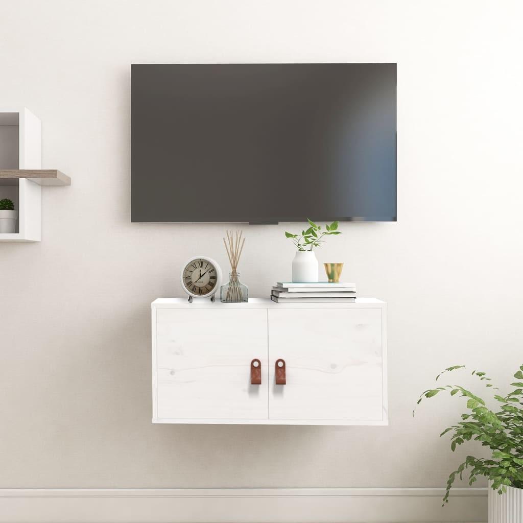 Vægskab 60x30x30 cm massivt fyrretræ hvid