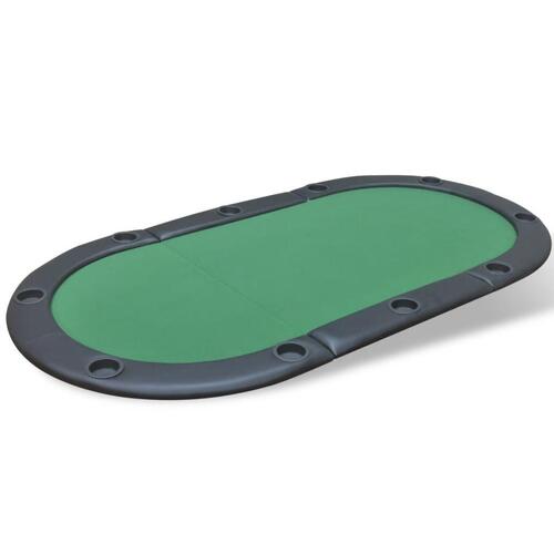 10 pers. pokerbord bordplade foldbar grøn