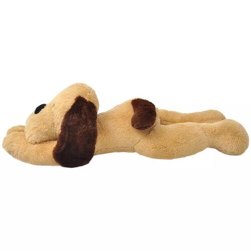 Tøjdyr hund 80 cm plysstof brun