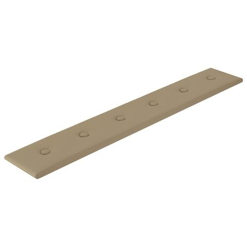 Vægpaneler 12 stk. 90x15 cm 1,62 m² kunstlæder cappuccino