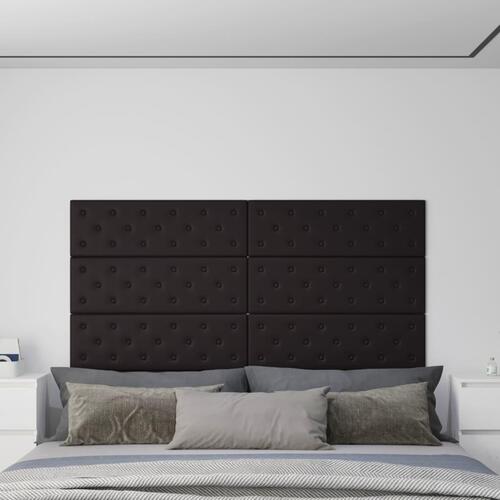 Vægpaneler 12 stk. 90x30 cm 3,24 m² kunstlæder sort