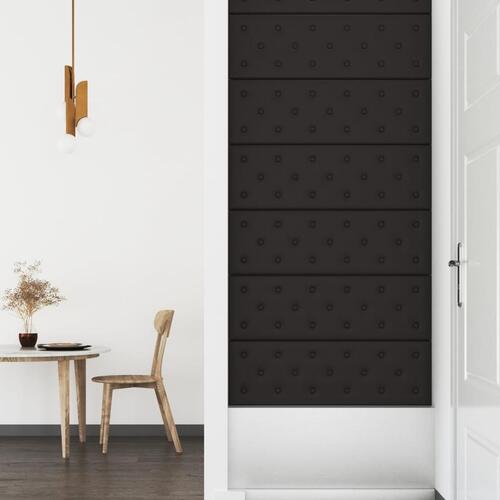 Vægpaneler 12 stk. 90x30 cm 3,24 m² kunstlæder sort