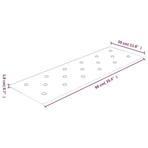 Vægpaneler 12 stk. 90x30 cm 3,24 m² kunstlæder sort