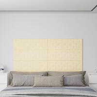 Vægpaneler 12 stk. 90x30 cm 3,24 m² kunstlæder cremefarvet