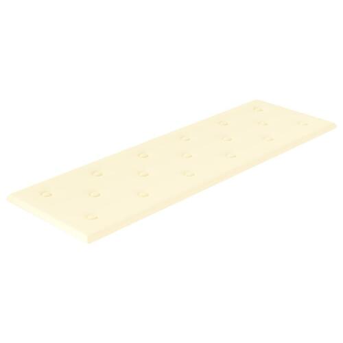 Vægpaneler 12 stk. 90x30 cm 3,24 m² kunstlæder cremefarvet