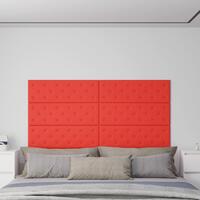 Vægpaneler 12 stk. 90x30 cm 3,24 m² kunstlæder rød