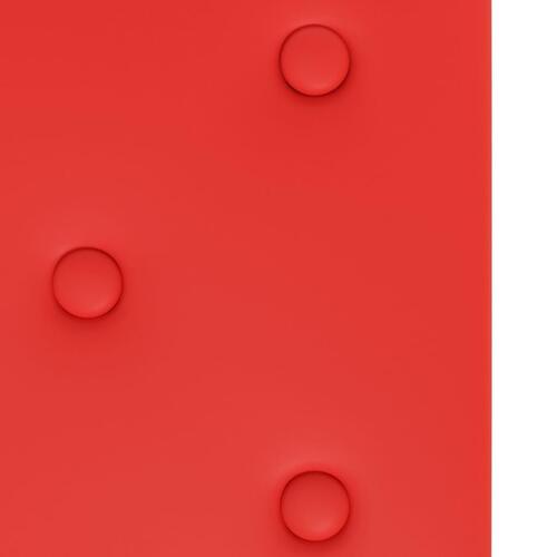 Vægpaneler 12 stk. 90x30 cm 3,24 m² kunstlæder rød