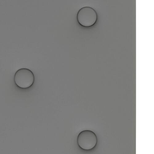 Vægpaneler 12 stk. 90x30 cm 3,24 m² kunstlæder grå