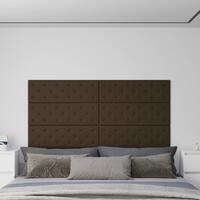 Vægpaneler 12 stk. 90x30 cm 3,24 m² kunstlæder brun