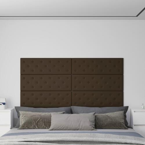 Vægpaneler 12 stk. 90x30 cm 3,24 m² kunstlæder brun