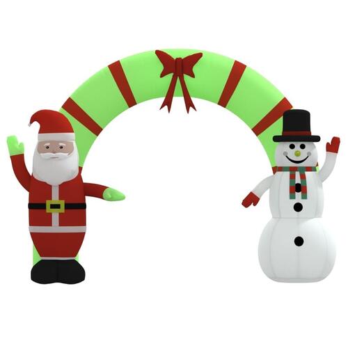 Oppustelig juleport med LED'er 270 cm