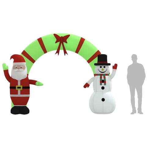 Oppustelig juleport med LED'er 270 cm