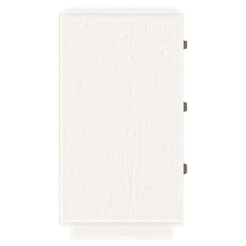 Sengeborde 2 stk. 40x40x75 cm massivt fyrretræ hvid