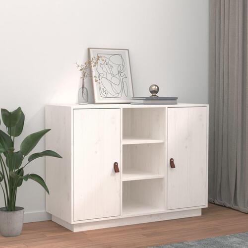 Skænk 100x40x75 cm massivt fyrretræ hvid