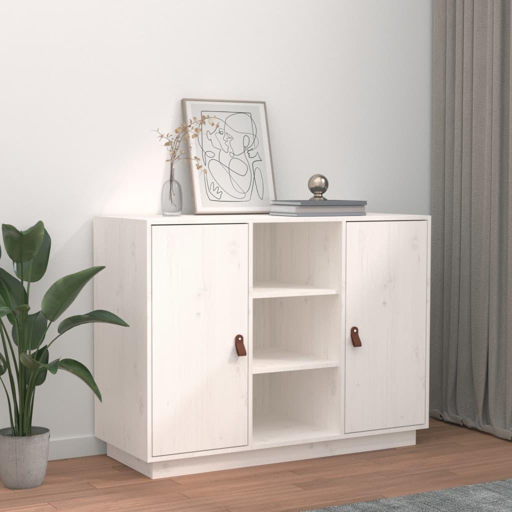 Skænk 100x40x75 cm massivt fyrretræ hvid
