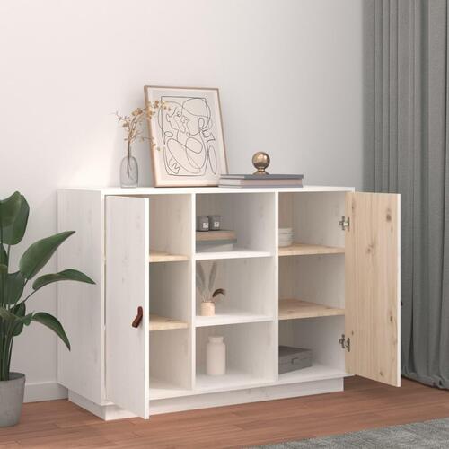 Skænk 100x40x75 cm massivt fyrretræ hvid