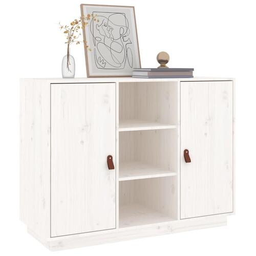 Skænk 100x40x75 cm massivt fyrretræ hvid