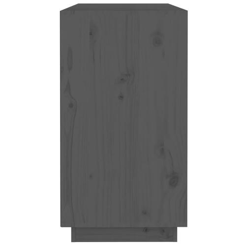 Skænk 100x40x75 cm massivt fyrretræ Grå