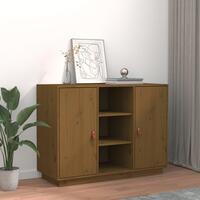 Skænk 100x40x75 cm massivt fyrretræ gyldenbrun
