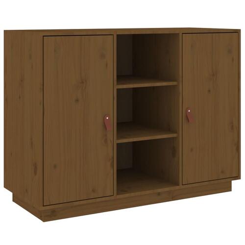 Skænk 100x40x75 cm massivt fyrretræ gyldenbrun
