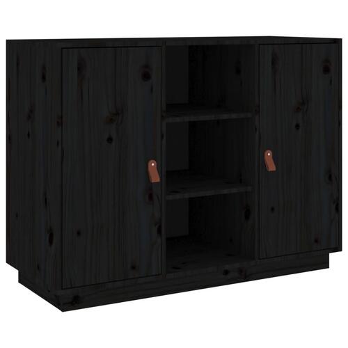 Skænk 100x40x75 cm massivt fyrretræ sort