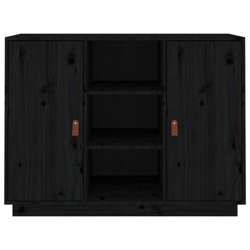 Skænk 100x40x75 cm massivt fyrretræ sort