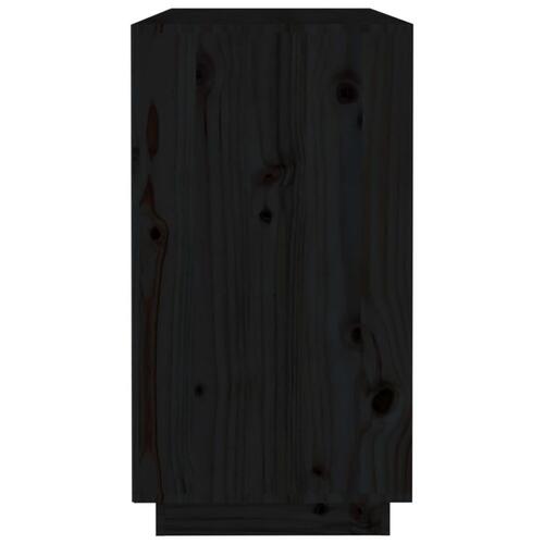 Skænk 100x40x75 cm massivt fyrretræ sort