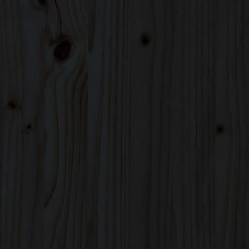 Skænk 100x40x75 cm massivt fyrretræ sort