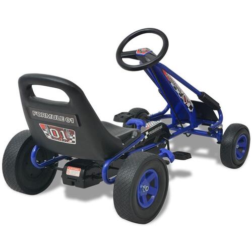 Pedal-gokart med justerbart sæde blå