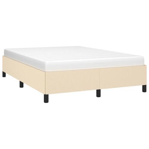 Sengeramme 140x200 cm stof cremefarvet