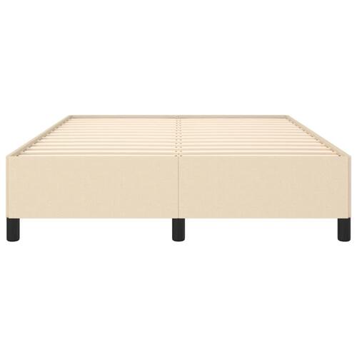Sengeramme 140x200 cm stof cremefarvet