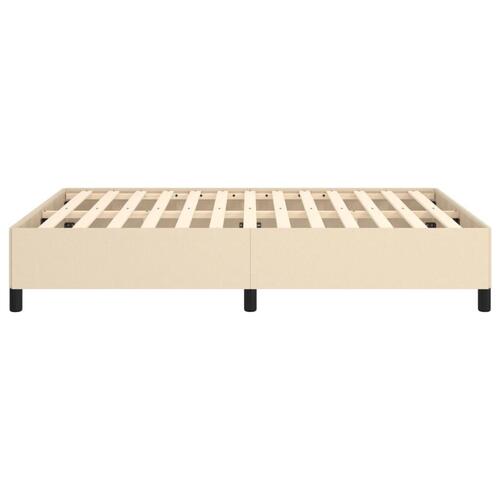 Sengeramme 140x200 cm stof cremefarvet