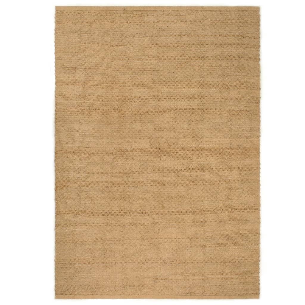 Gulvtæppe 120x180 cm rektangulært jute naturfarvet