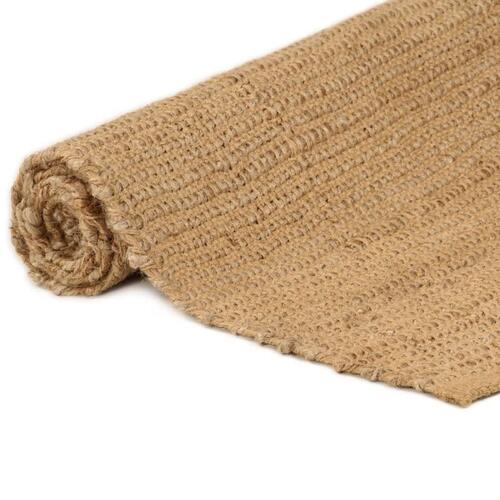 Gulvtæppe 120x180 cm rektangulært jute naturfarvet