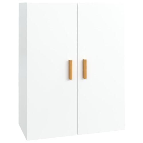 Vægskab 69,5x34x90 cm hvid højglans
