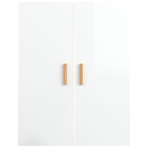 Vægskab 69,5x34x90 cm hvid højglans