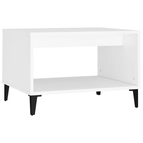 Sofabord 60x50x40 cm konstrueret træ hvid