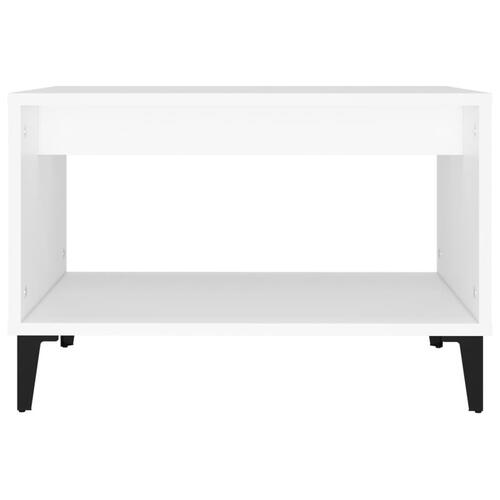 Sofabord 60x50x40 cm konstrueret træ hvid