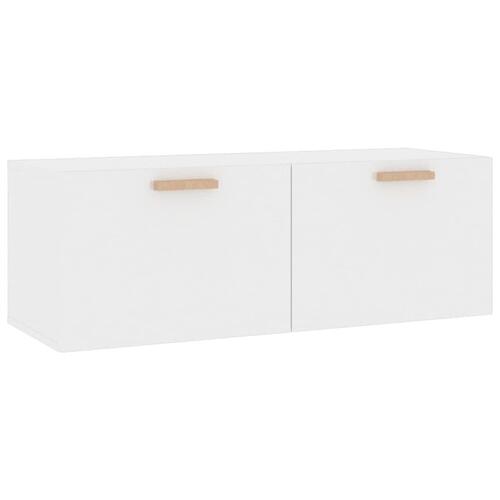 Vægskab 100x36,5x35 cm konstrueret træ hvid højglans